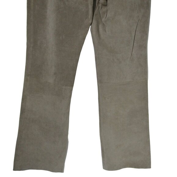 VTG SUEDE Leather 8 BOHO 90s Western Cowgirl Yellowstone Rocker Festival Pants - Picture 6 of 9